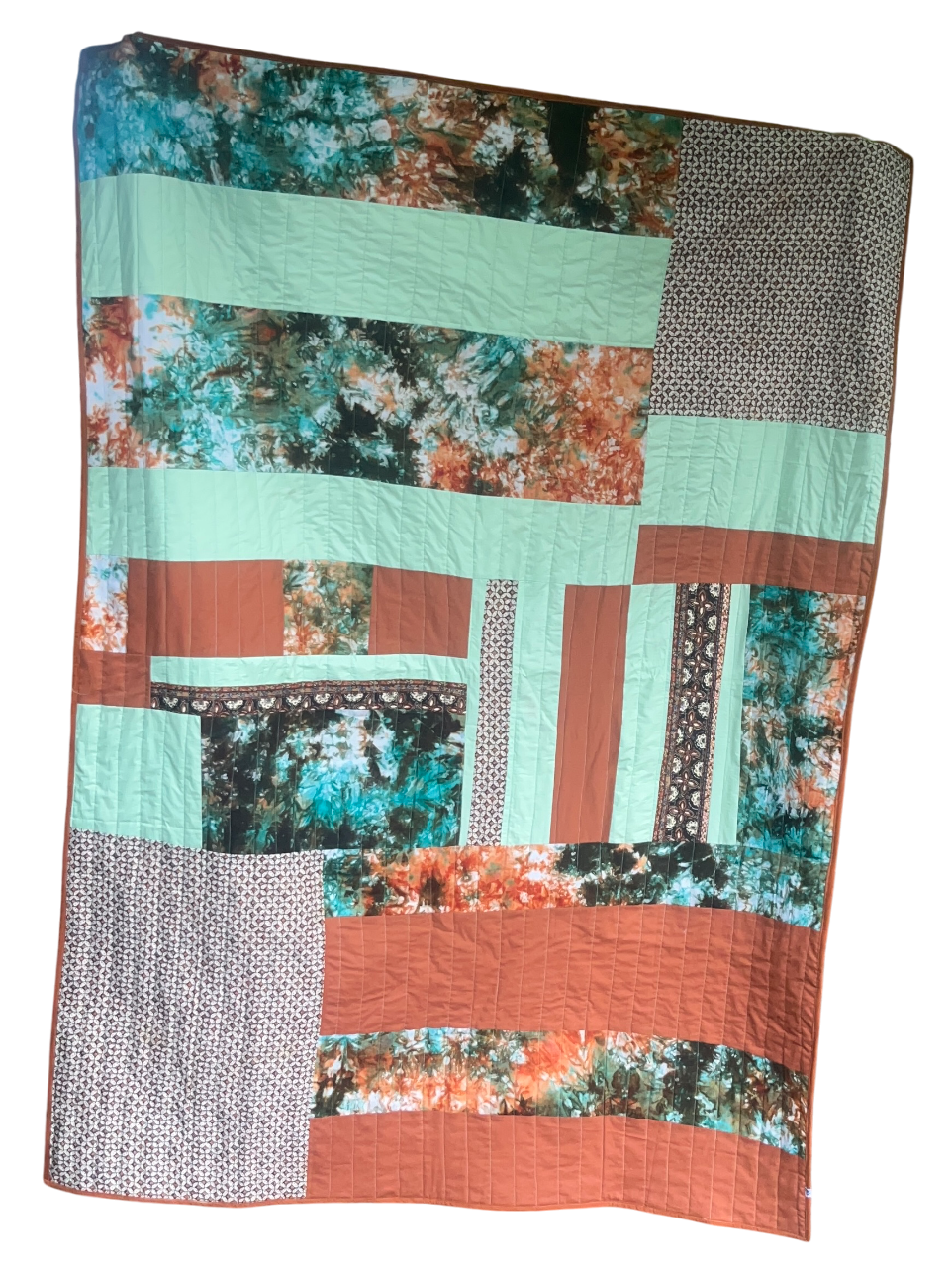 Terracotta Sky - throw quilt